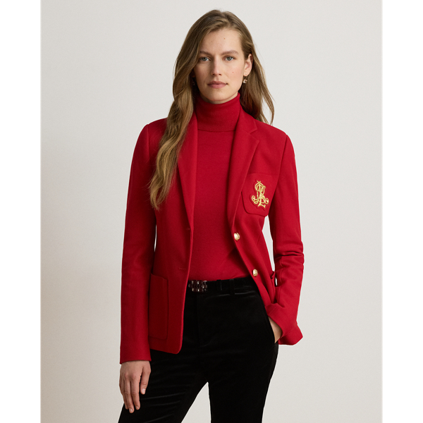 Bullion Stretch-Cotton Piqu&eacute; Blazer