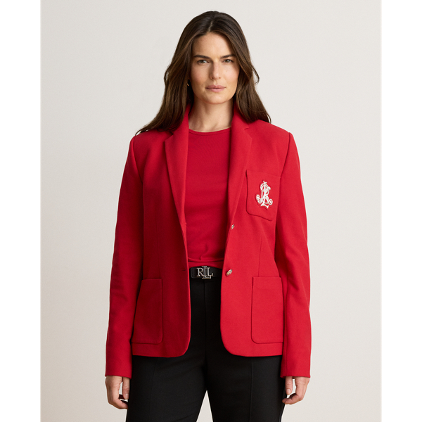Bullion Stretch-Cotton Piqu&eacute; Blazer