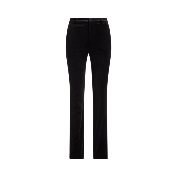 Stretch Velvet Straight Trouser