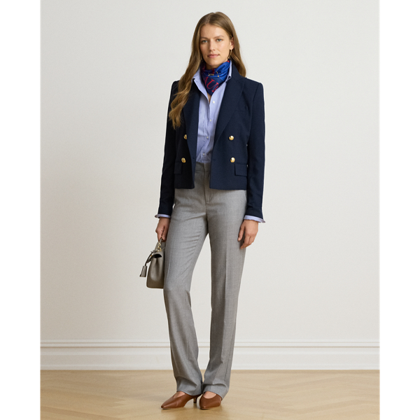 Pantaloni in twill di lana m&eacute;lange