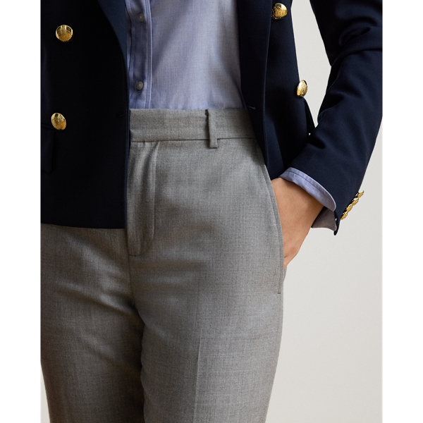 Pantaloni in twill di lana m&eacute;lange