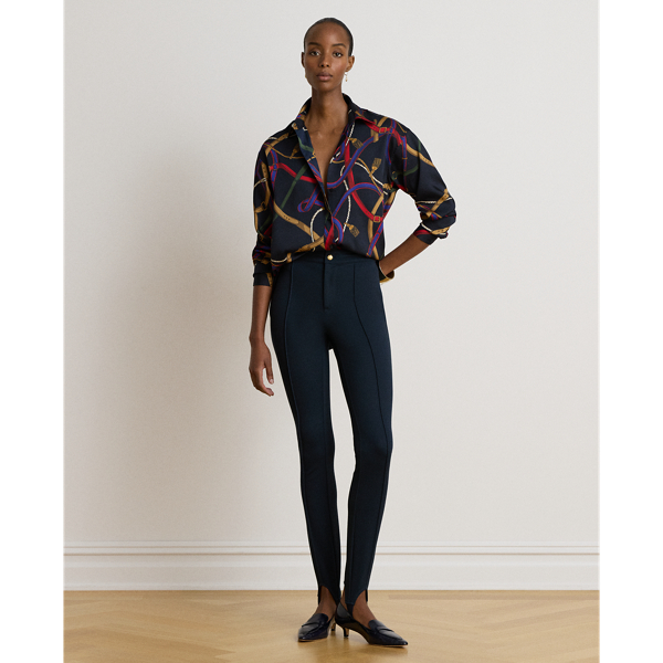 Relaxed Fit Belting-Print Twill Shirt
