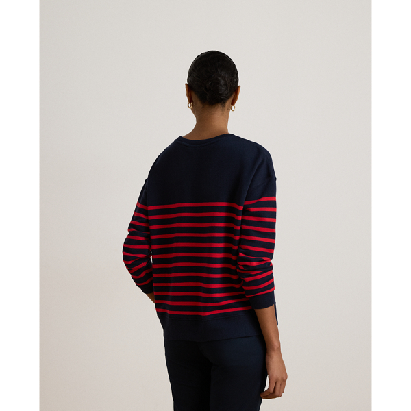 Pull ray&eacute; en coton &eacute;ponge perl&eacute;