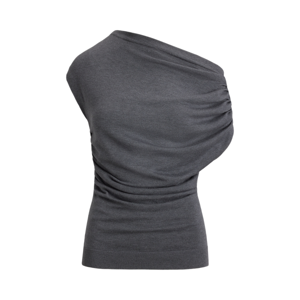 Pull asym&eacute;trique &agrave; mancherons