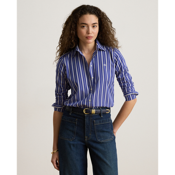 Classic Fit Striped Broadcloth Shirt