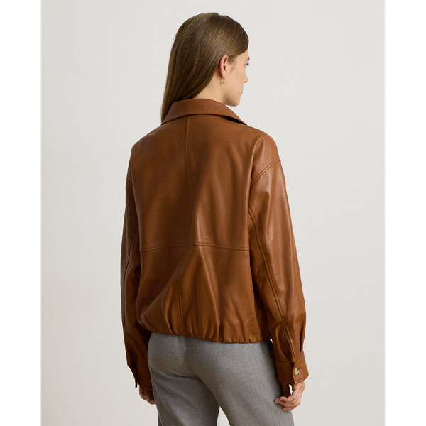 Lambskin Funnelneck Flight Jacket
