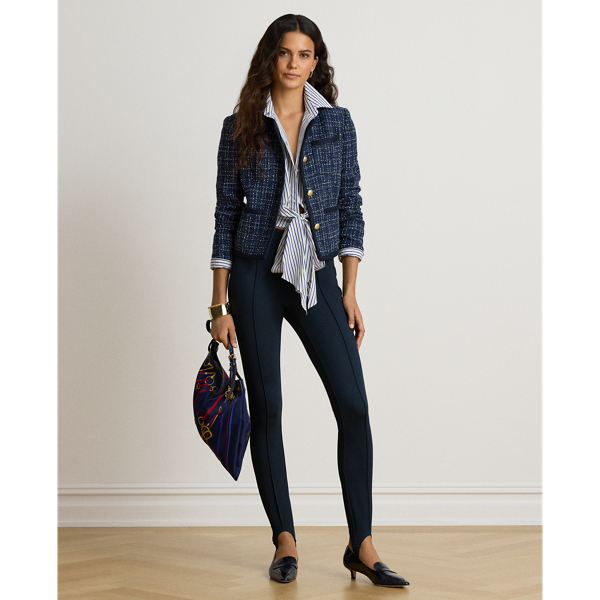 Striped Tie-Front Cropped Cotton Shirt
