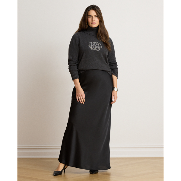 Embroidered-Logo Wool-Blend Turtleneck