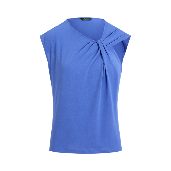Top in jersey con scollo ritorto