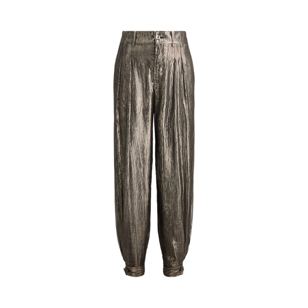 Paisley Metallic Crinkle Jogger Pant