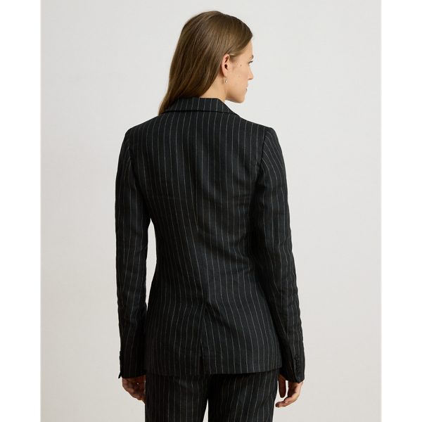 Pinstripe Linen Blazer
