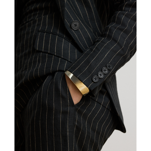 Pinstripe Linen Blazer