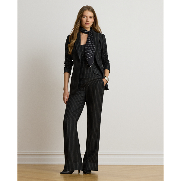 Pinstripe Linen Blazer
