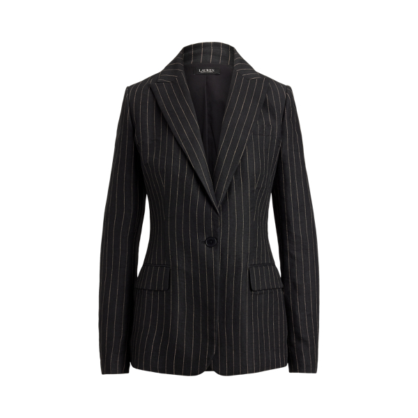 Pinstripe Linen Blazer