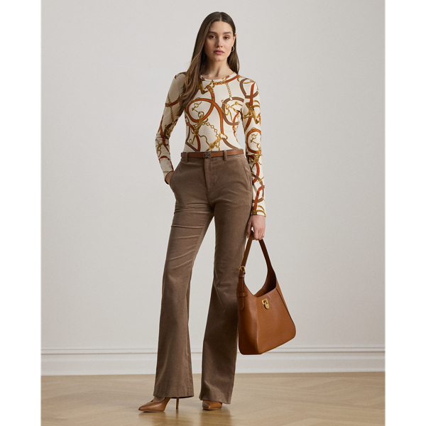 Belting-Print Cotton Long-Sleeve Tee - thumbnail 3