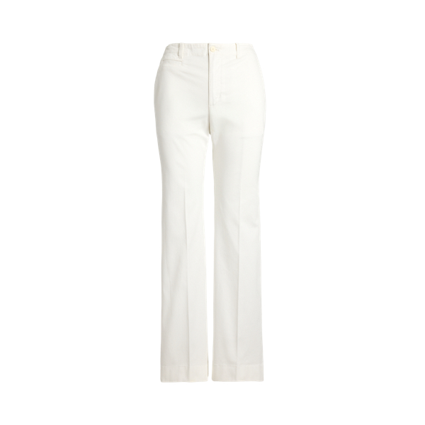 Ausgestellte Baumwollstretch-Chinohose