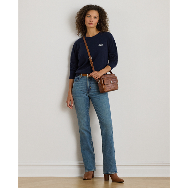 Embroidered Cashmere Crewneck Sweater