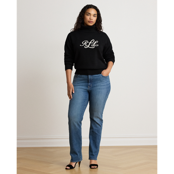 Logo Cashmere Turtleneck Sweater