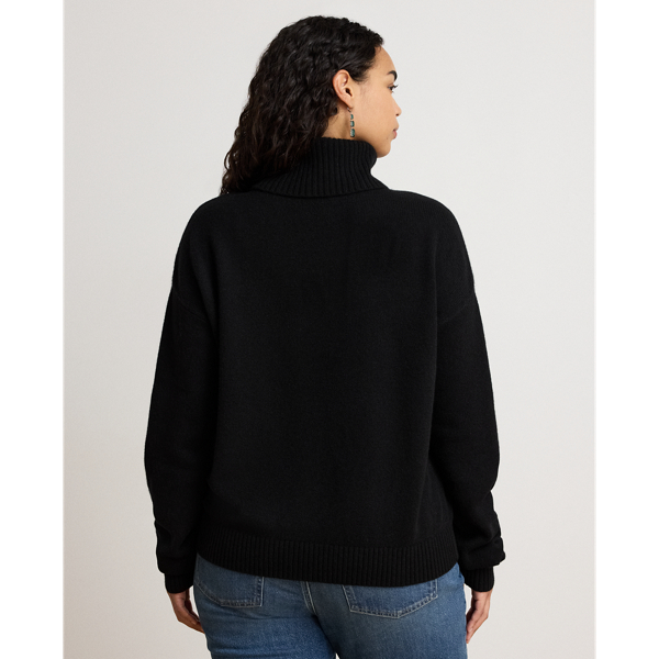 Logo Cashmere Turtleneck Sweater