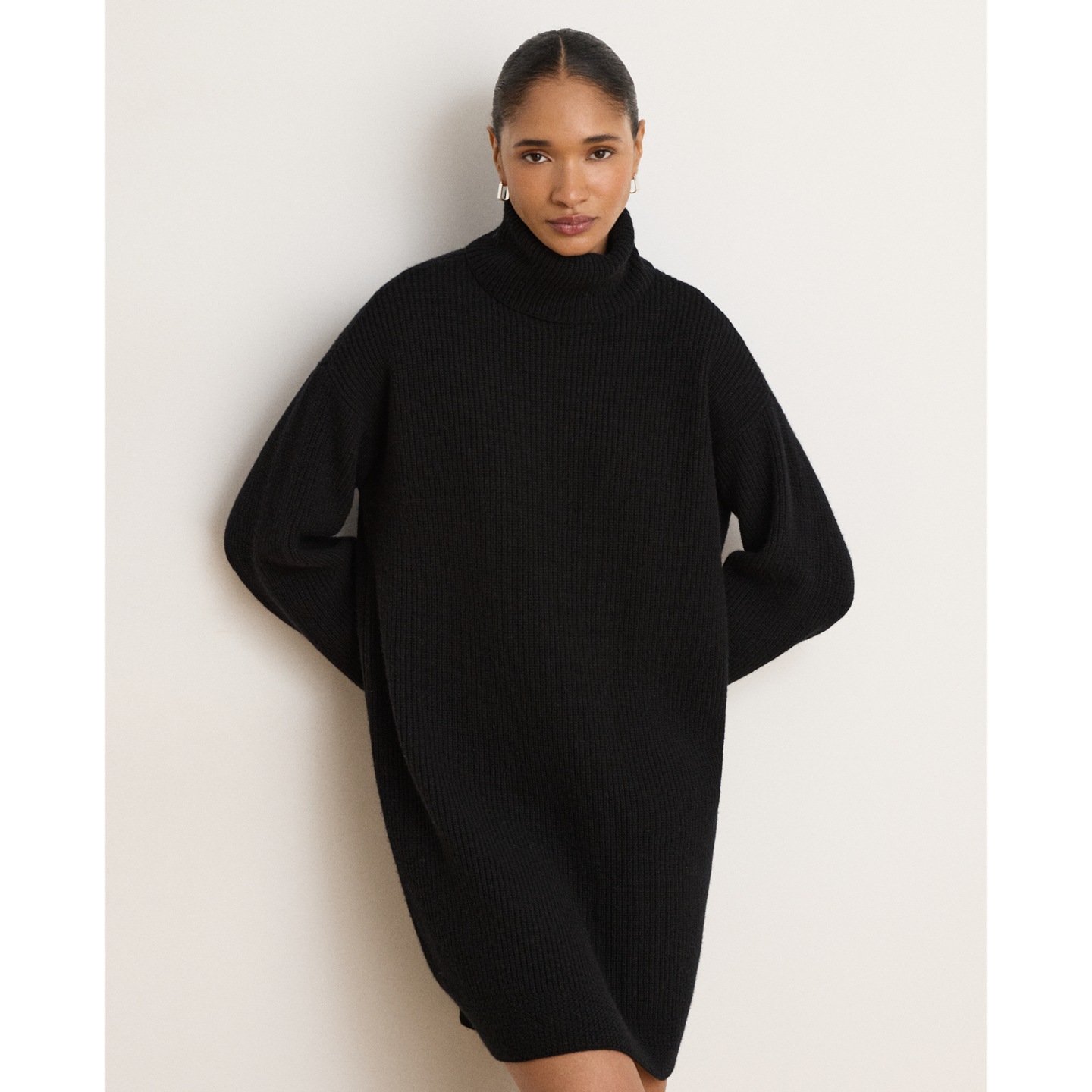 Женское платье Lauren Ralph Lauren Wool-Cashmere Turtleneck, цвет: Чёрный — фото 1