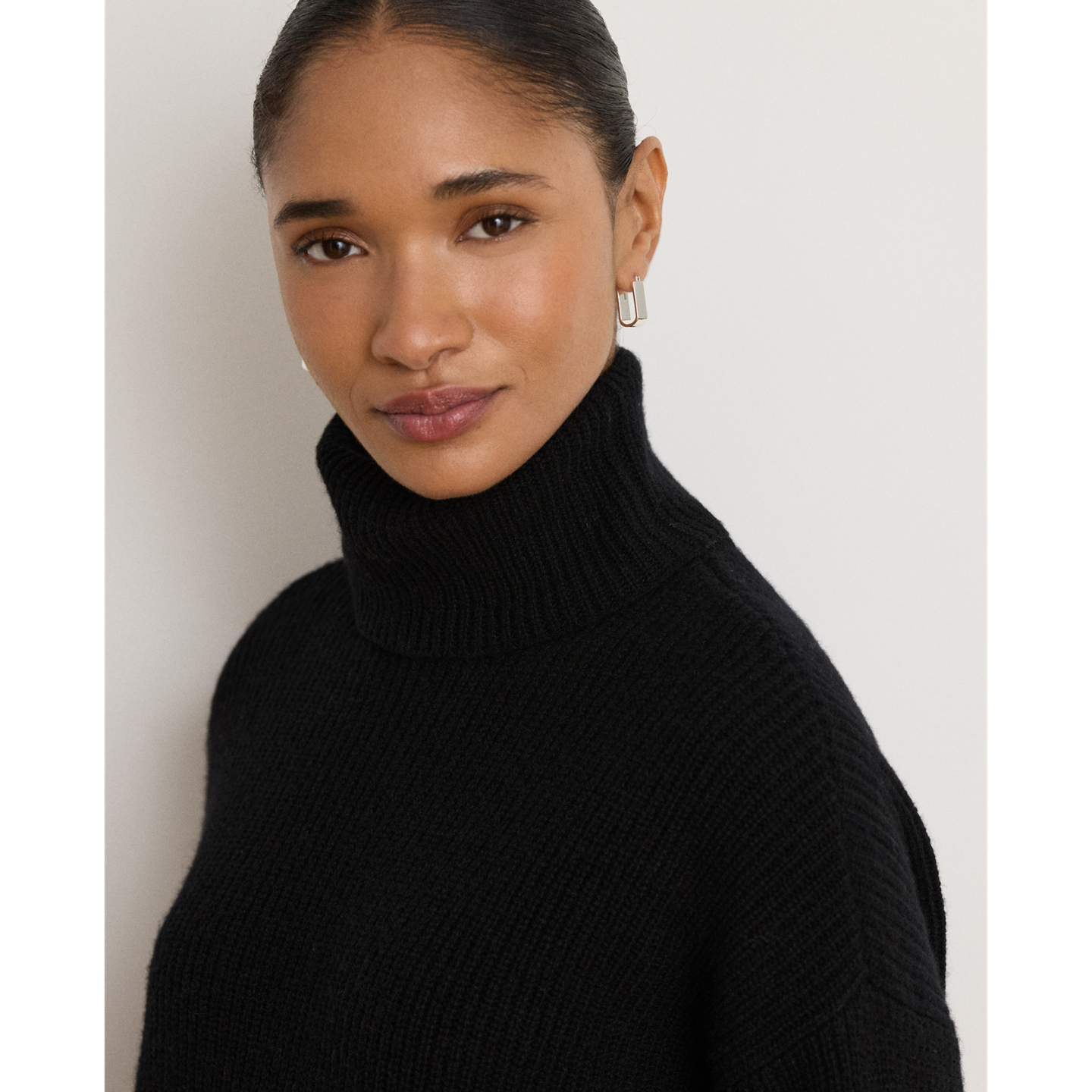 Женское платье Lauren Ralph Lauren Wool-Cashmere Turtleneck, цвет: Чёрный — фото 3