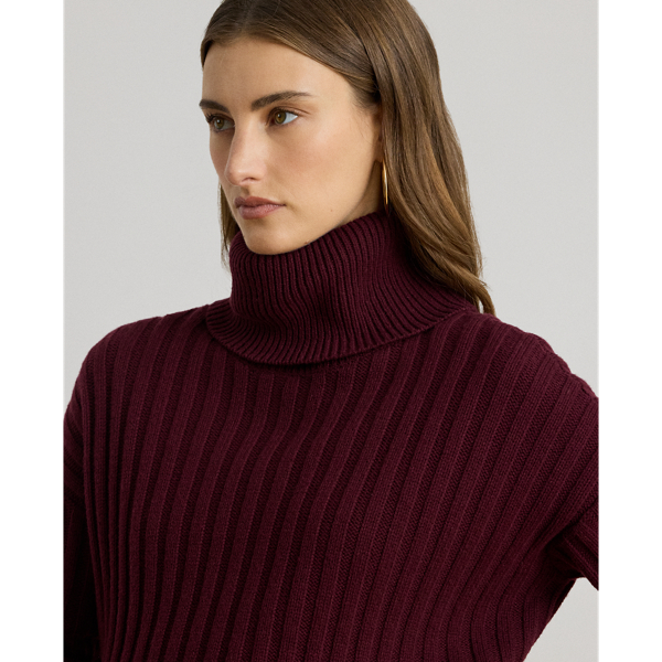 Wool-Blend Oversize Turtleneck Sweater