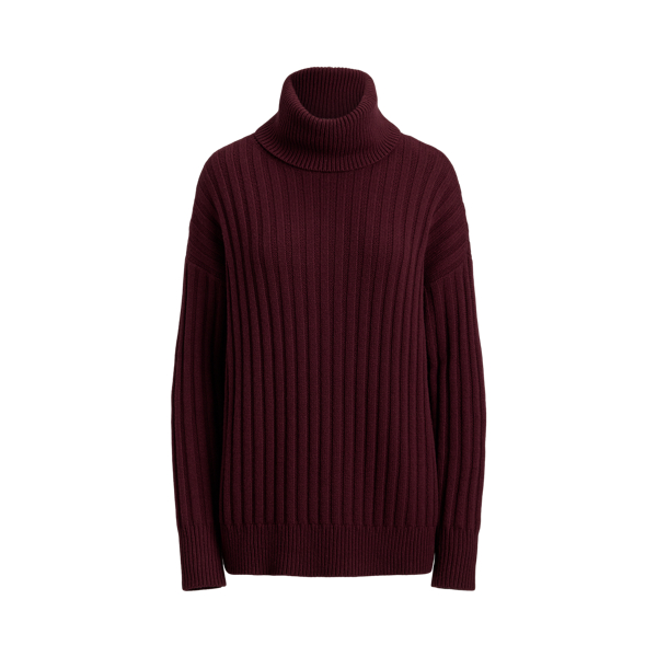 Wool-Blend Oversize Turtleneck Sweater