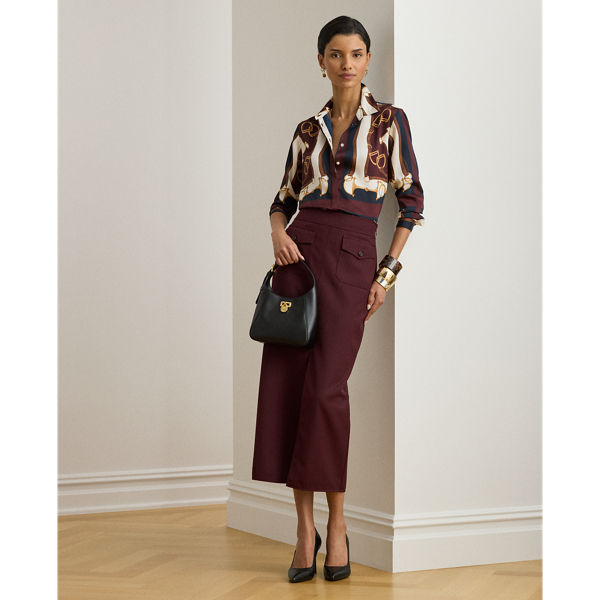 Classic Fit Equestrian-Print Twill Shirt