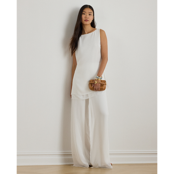 Double-Faced Georgette Sleeveless Tunic