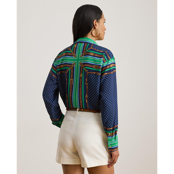 Blue Multi Relaxed Fit Belting & Polka-Dot Shirt Lauren 5