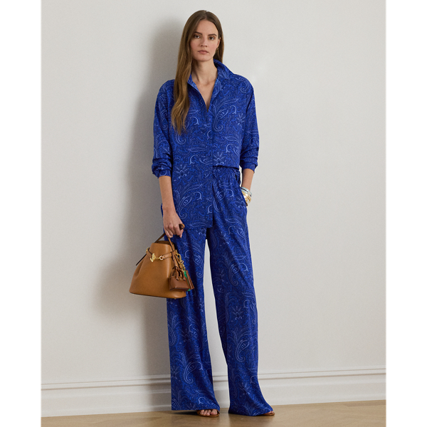 ペイズリー クレープ ワイドレッグ パンツ | ラルフ ローレン公式