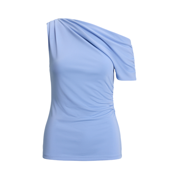 Schulterfreies Jerseyoberteil Lauren in Bank-Blau 2