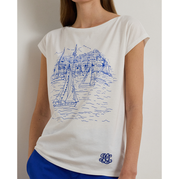 Graphic Cotton-Modal Jersey Tee