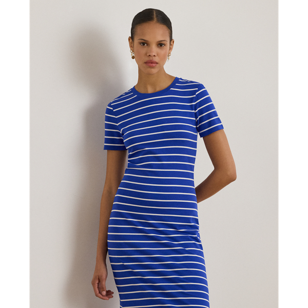 Striped Cotton-Blend Jersey Tee Dress