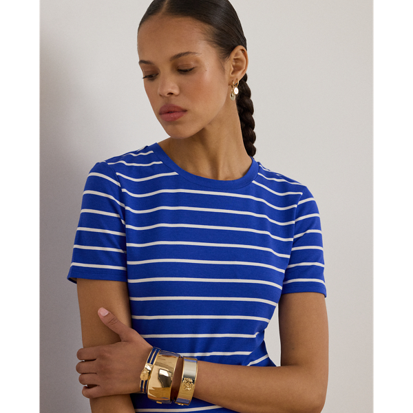Striped Cotton-Blend Jersey Tee Dress