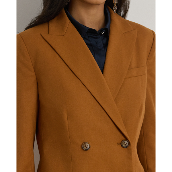 Double-Breasted Wool Twill Blazer
