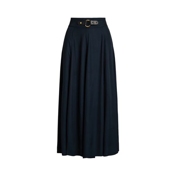 Keperstof midirok met gesp