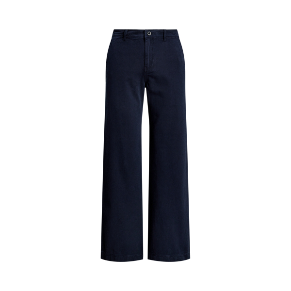 Baumwolltwillhose mit weitem Bein Lauren in Lauren-Navy 2