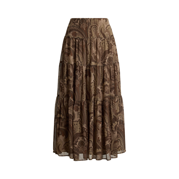 Lace-Trim Cotton-Blend Skirt