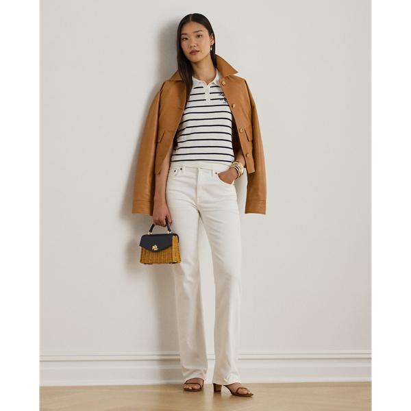 White Wash High-Rise Straight Jean Lauren 4