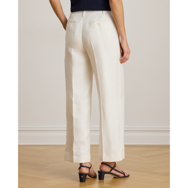 リネンブレンド ツイル ワイドレッグ クロップド パンツ | ラルフ