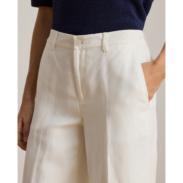 極美品￥37,400 ポロラルフローレン リネンブレンド ツイル カーゴ パンツ リネンブレンド ツイル ワイドレッグ クロップド パンツ | ラルフ