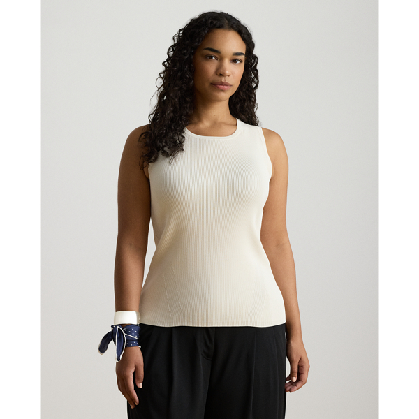 Rib-Knit Sleeveless Sweater