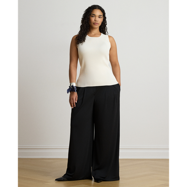 Rib-Knit Sleeveless Sweater