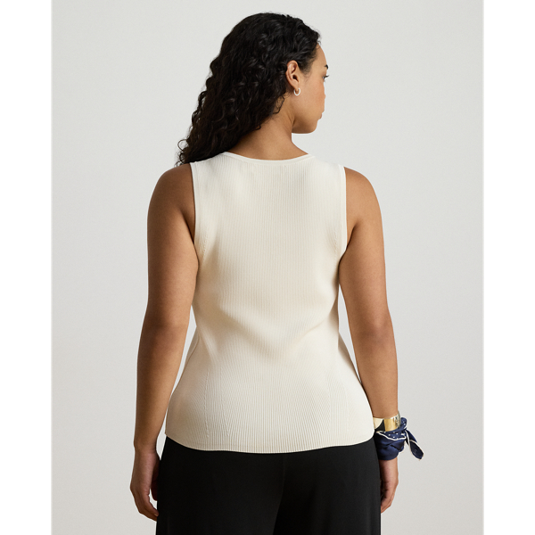 Rib-Knit Sleeveless Sweater