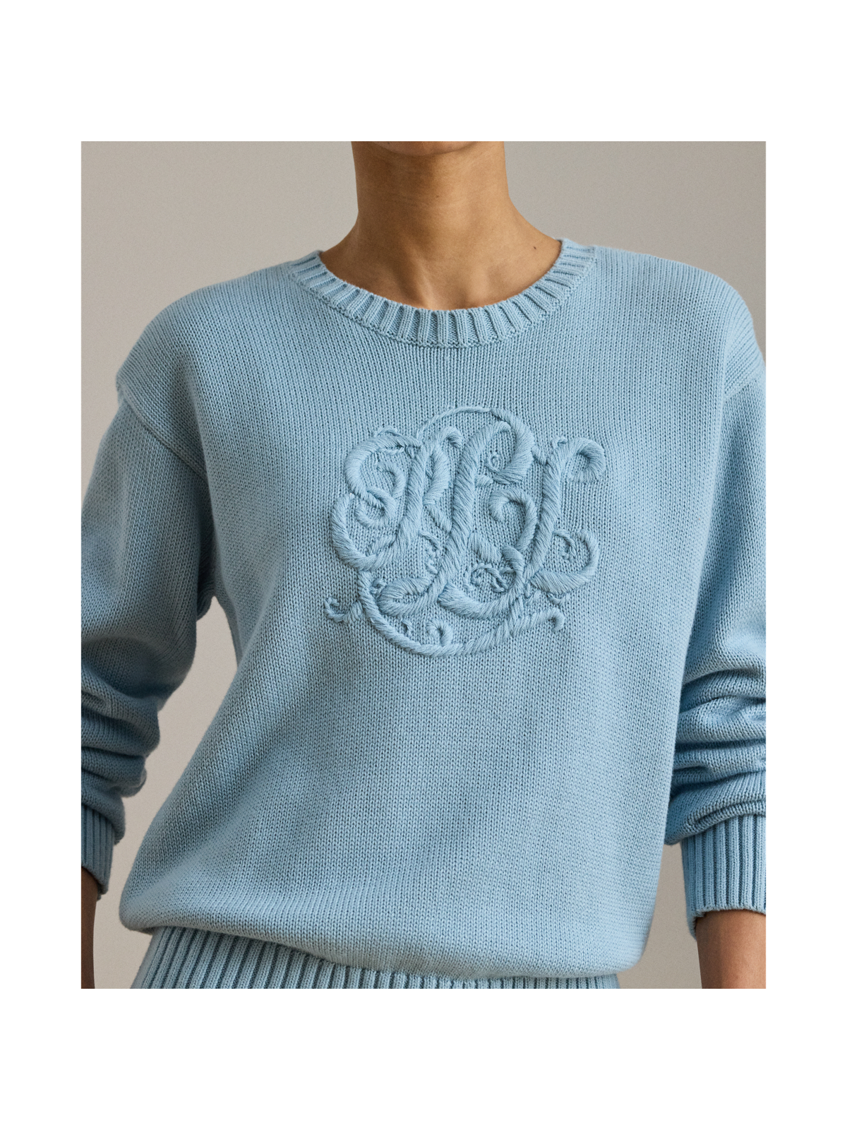 Женские свитеры Ralph Lauren Embroidered-Logo Combed Cotton Sweater — фото 3