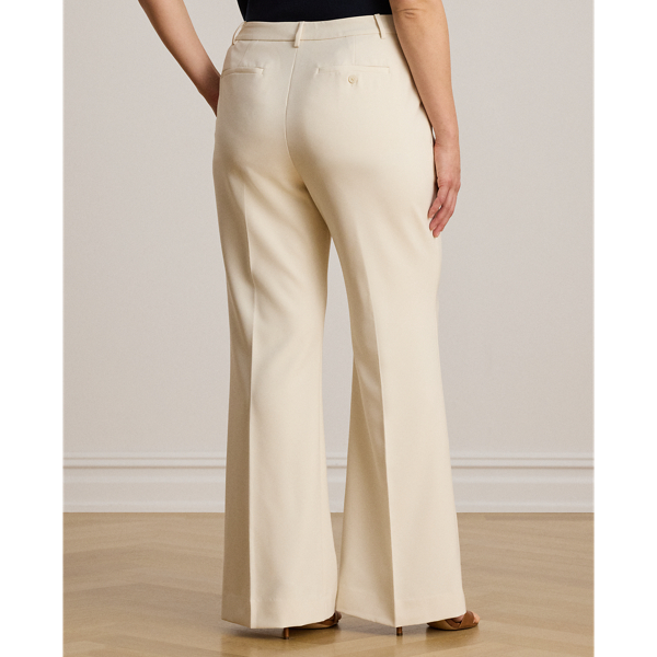 Mascarpone Cream Stretch Crepe Straight Trousers Lauren 9