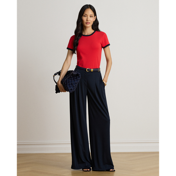 Pandora Red/Lauren Navy Two-Tone Stretch Cotton Tee Lauren 4