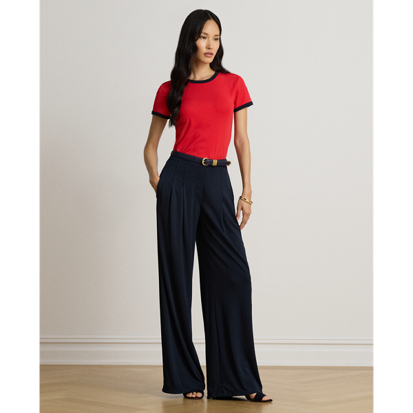 Pandora Red/Lauren Navy Two-Tone Stretch Cotton Tee Lauren 7