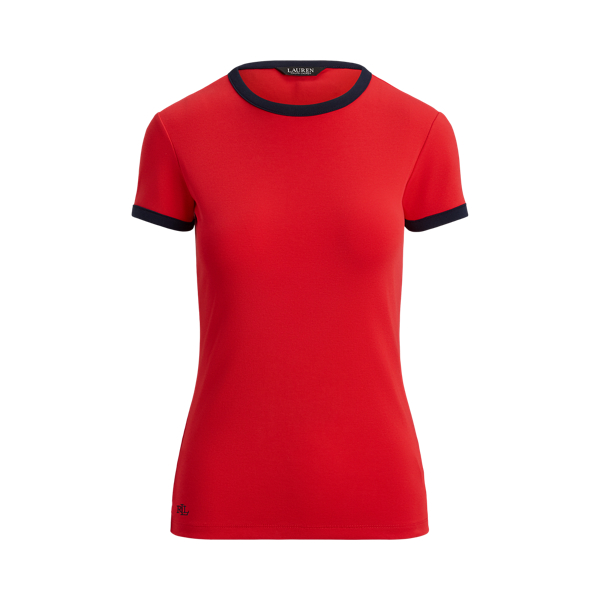 Two-Tone Stretch Cotton Tee Lauren 1